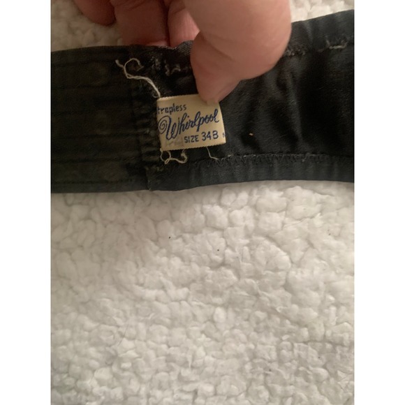 Black Strapless Whirlpool Bullet Bra 34 B - Picture 6 of 10